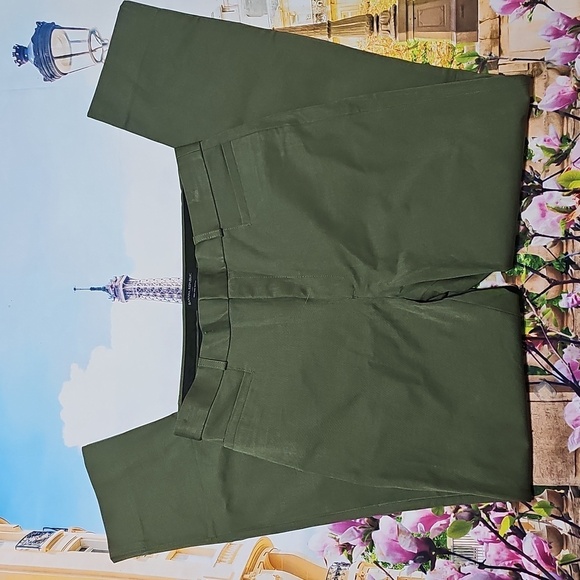 Banana Republic Sloan High Waisted Green Trousers Pants Size 10 NWT - Picture 1 of 6